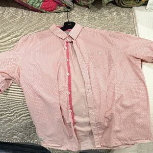7 Diamonds Men's Casual Pink Button Down Shirt
